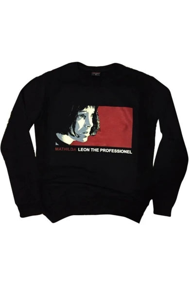 The Leon baskılı siyah sweatshirt