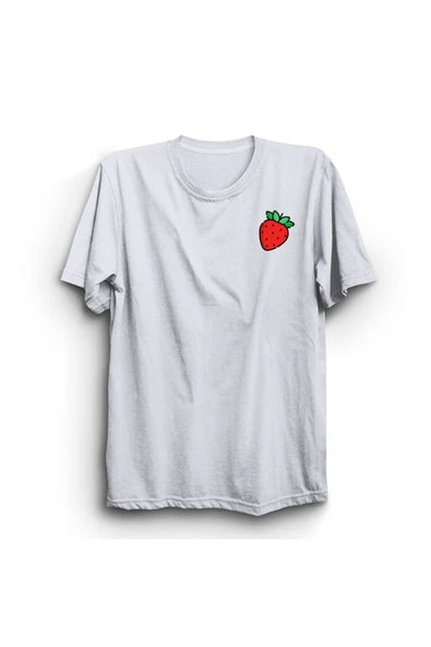 fame-stoned  Çilek Meyve Baskılı Unisex T-Shirt