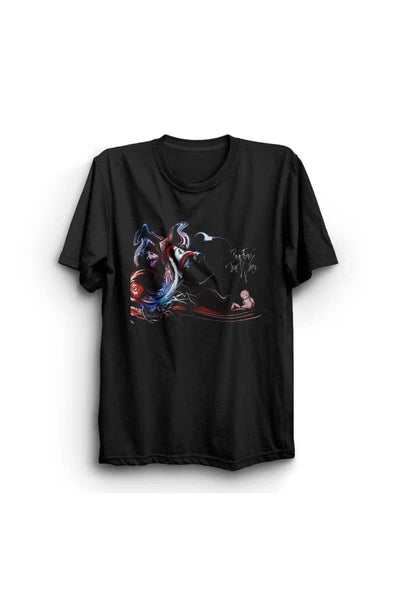 fame-stoned  Pink Floyd Baskılı Unisex %100 Pamuk Siyah T-shirt