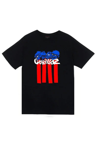fame-stoned Gorillaz Baskılı T-shirt