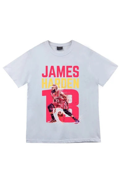 fame-stoned  Lebron James Baskılı Unisex %100 Pamuk Beyaz T-shirt