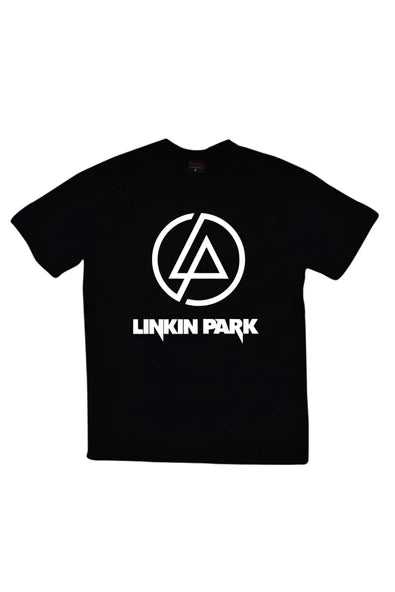 fame-stoned  Linkin Park Baskılı Unisex %100 Pamuk Lacivert T-shirt