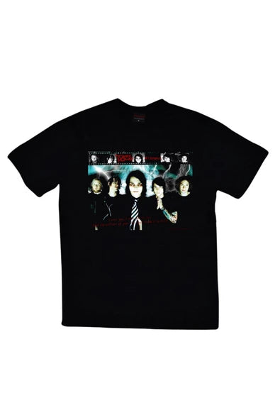 fame-stoned My Chemical Romance Baskılı Unisex %100 Pamuk Siyah T-shirt
