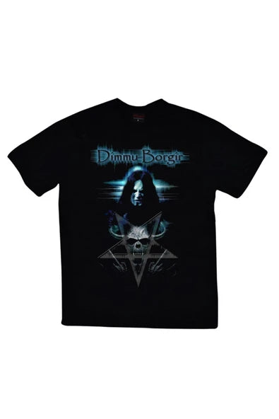 fame-stoned  Dimmu Borgir Baskılı Unisex %100 Pamuk Siyah T-shirt