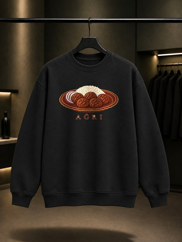 Ağrı Abdigör Köftesi Sweatshirt – Siyah