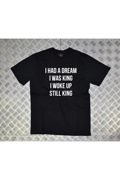 I Am Dream baskılı siyah tişört