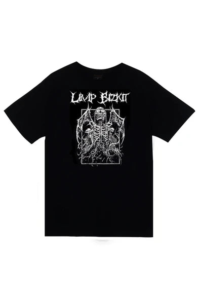 fame-stoned Limp Bizkit Baskılı Unisex %100 Pamuk Siyah T-shirt