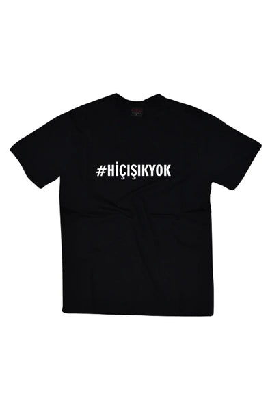 fame-stoned  Unisex Siyah Hiç Işık Yok Baskılı T-shirt