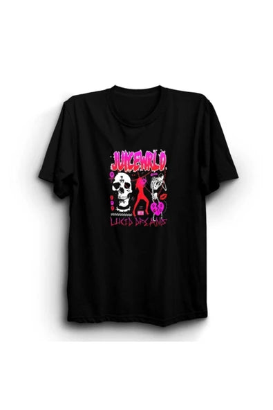fame-stoned  Juice Wrld Baskılı Unisex %100 Pamuk T-shirt