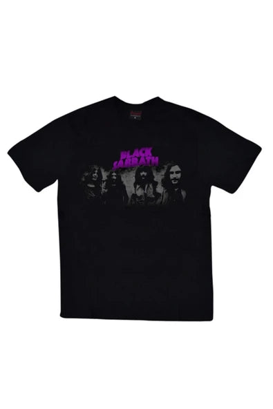 fame-stoned  Black Sabbath Baskılı Unisex %100 Pamuk Siyah T-shirt
