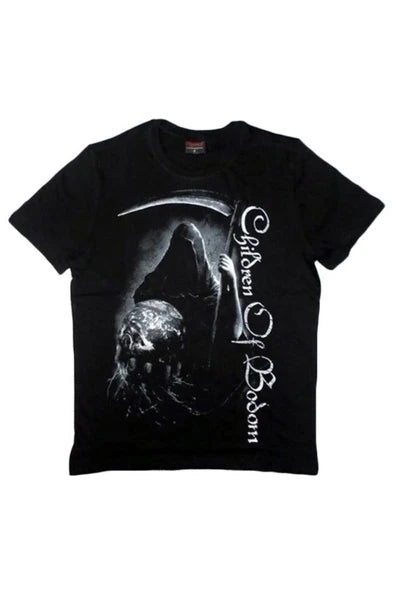 fame-stoned  Children Of Bodom Baskılı Unisex %100 Pamuk Siyah T-shirt