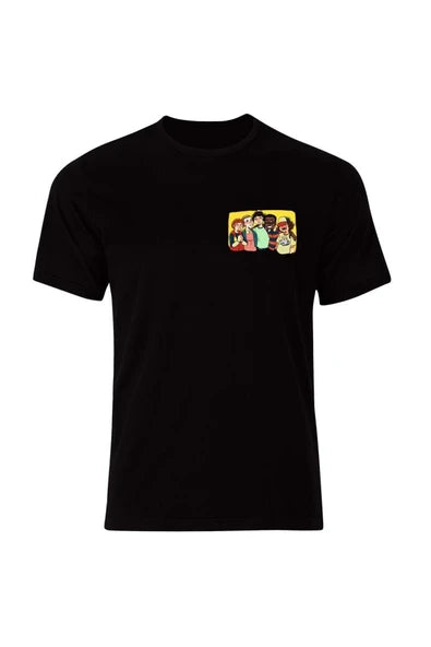 fame-stoned  Stranger Things Baskılı Unisex %100 Pamuk Kırmızı T-shirt