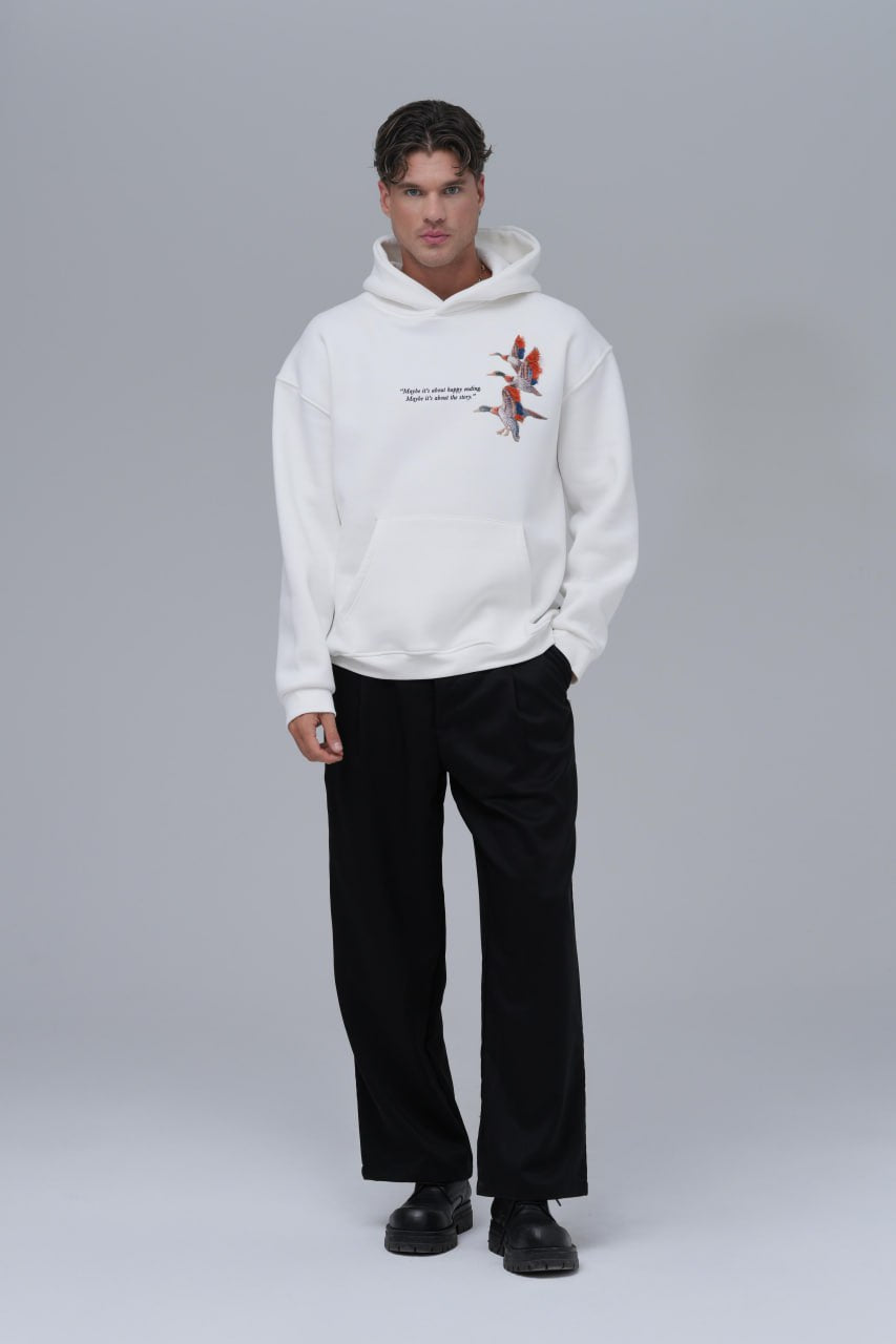 Maybe It’s About The Way Baskılı Nakışlı %100 Pamuk Unisex Oversize Sweatshirt