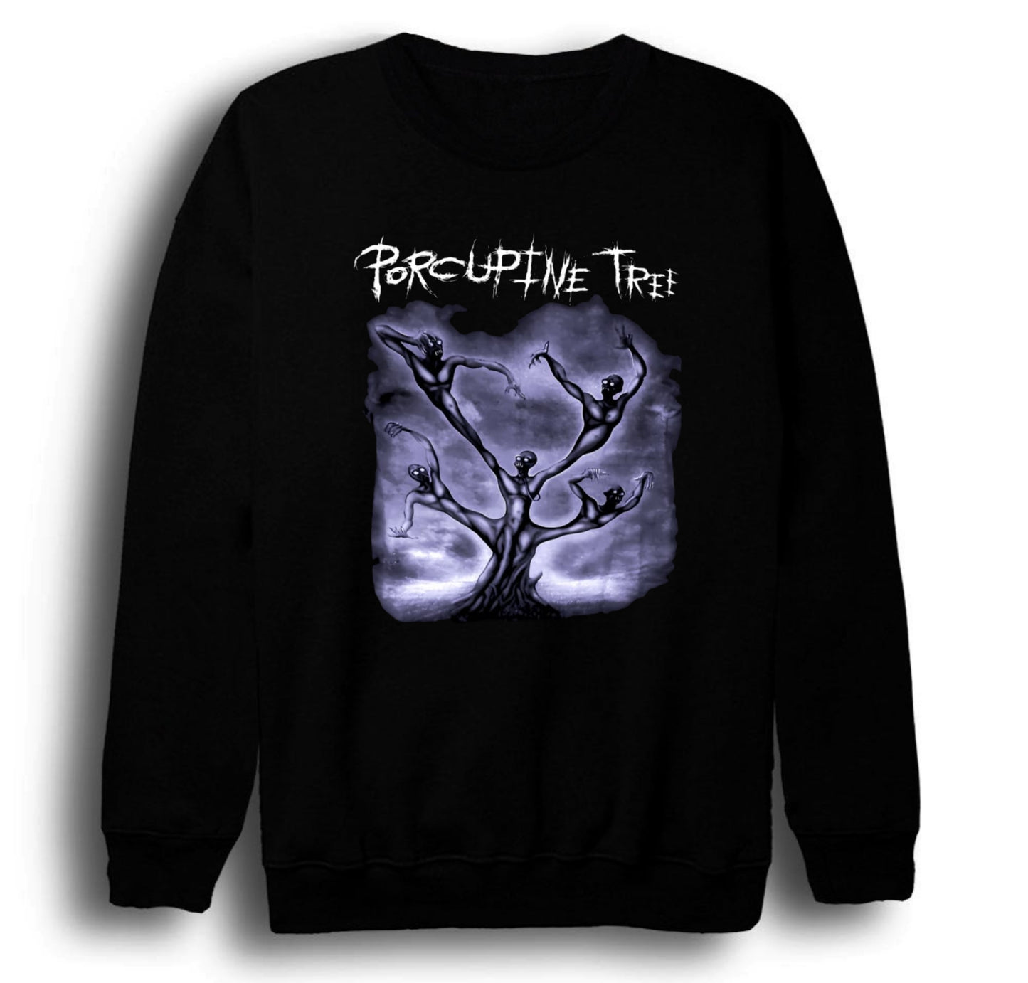 Porcupine Tree Müzik Grubu - In Absentia Baskılı Unisex %100 Pamuk Siyah Bisiklet Yaka Sweatshirt