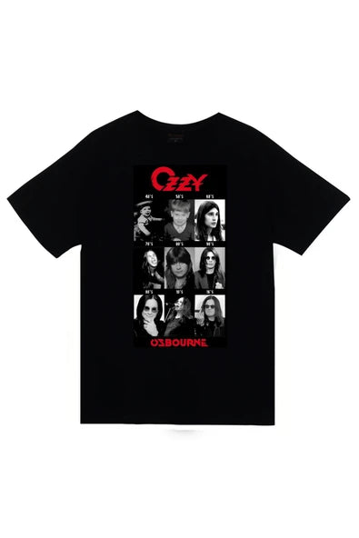 fame-stoned Ozzy Osbourne Baskılı Unisex %100 Pamuk Siyah T-shirt