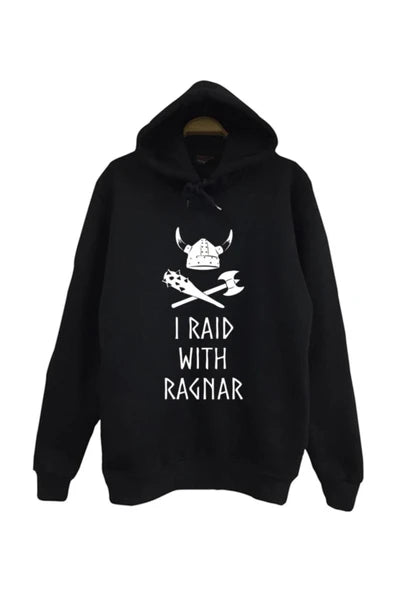 fame-stoned Vikings Baskılı Kapüşonlu Sweatshirt