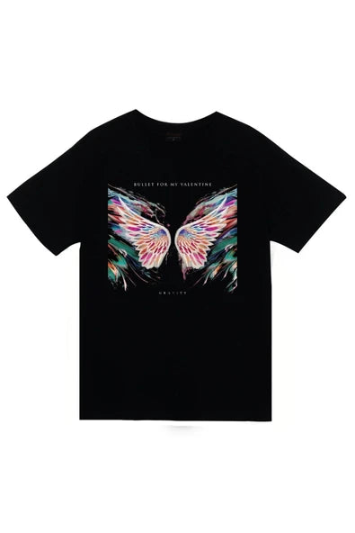 fame-stoned Bullet For My Valentine Baskılı Unisex %100 Pamuk Siyah T-shirt