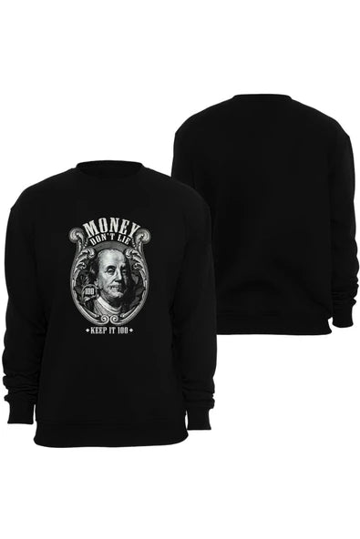 fame-stoned Gangsta Baskılı Unisex Bisiklet Yaka Sweatshirt