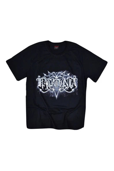 Katatonia Stilize logo baskılı siyah tişört