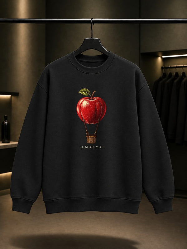 Amasya Elması Sweatshirt – Siyah