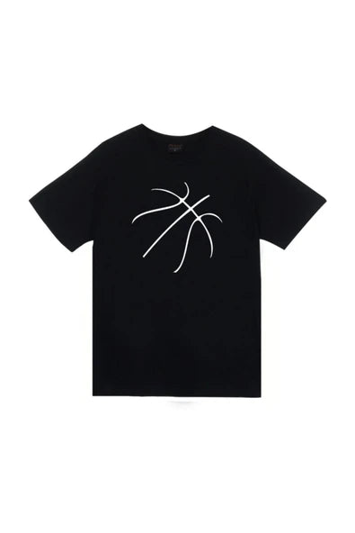 fame-stoned  Unisex Siyah Basketbol Topu Baskılı T-shirt