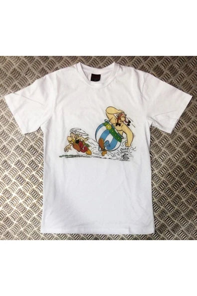 fame-stoned  Unisex Beyaz Asteriks Baskılı T-shirt