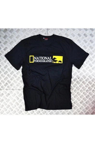 fame-stoned  Natıonal Pornographıc Baskılı T-shirt