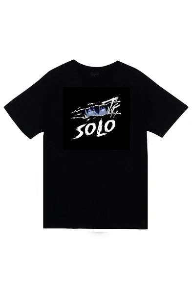 fame-stoned  Solo Leveling Anime Baskılı Unisex %100 Pamuk Siyah T-shirt