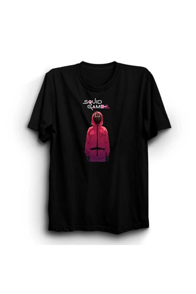 fame-stoned  Squid Game 2, Baskılı, Unisex, Mavi %100 Pamuk T-shirt - Tarzını Oyunla Yansıt