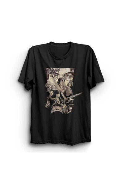 fame-stoned  Pink Floyd Baskılı Unisex %100 Pamuk Siyah T-shirt