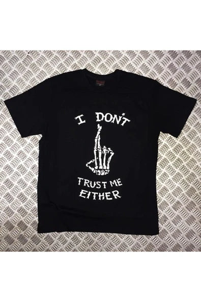 fame-stoned  I Don't Trust Me Baskılı T-shirt