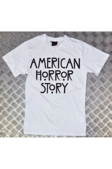 fame-stoned  Unisex Beyaz Amerıcan Horror Story Baskılı T-shirt