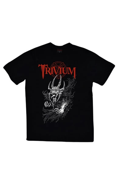 fame-stoned  Trivium Baskılı T-shirt
