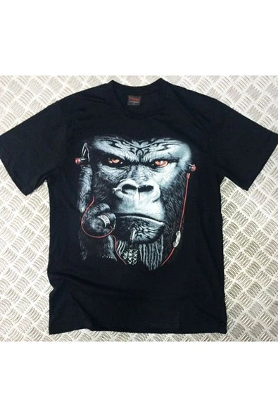 fame-stoned  Goril Baskılı T-shirt