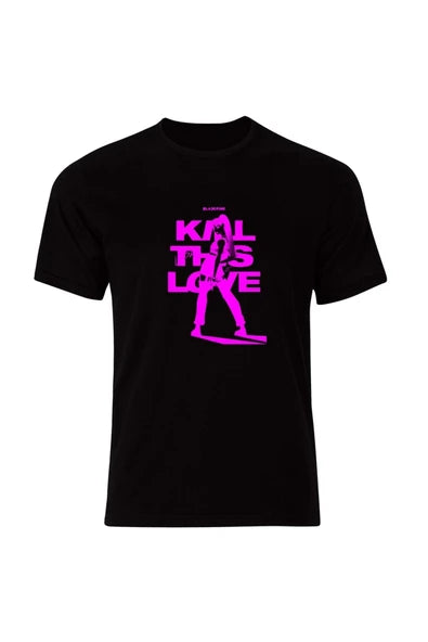 fame-stoned  Blackpink ( K-pop , Black Pink ) Özel Tasarım Unisex %100 Pamuk Siyah T-shirt