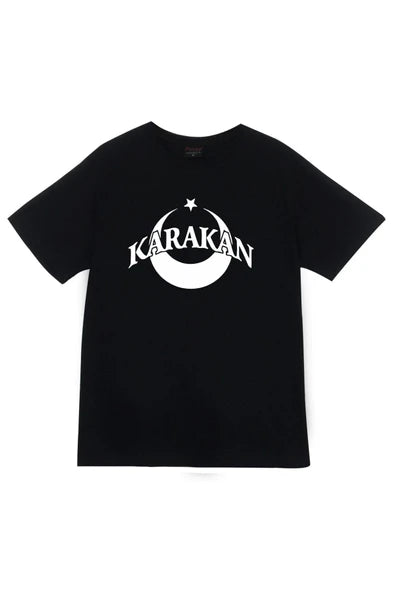 fame-stoned  Karakan Baskılı Unisex %100 Pamuk Siyah T-shirt