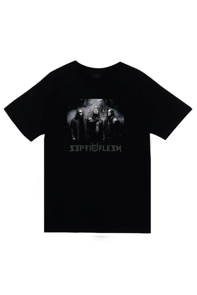 fame-stoned Septicflesh Baskılı Unisex %100 Pamuk Siyah T-shirt