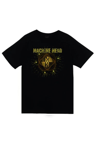 fame-stoned Machine Head Unisex %100 Pamuk Siyah T-shirt