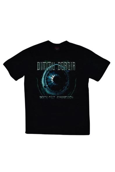 fame-stoned  Dimmu Borgir Baskılı Unisex %100 Pamuk Siyah T-shirt