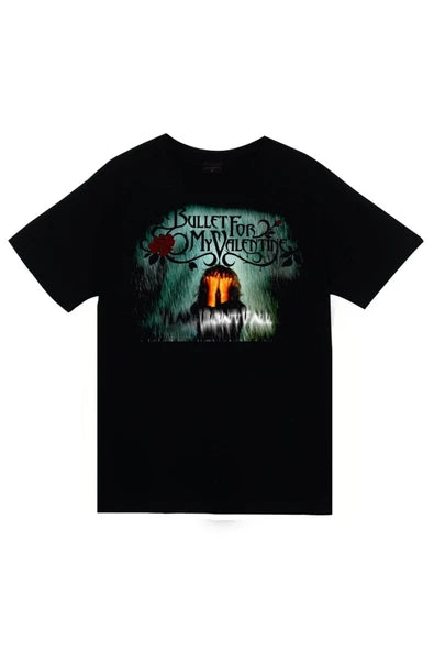 fame-stoned Bullet For My Valentine Baskılı Unisex %100 Pamuk Siyah T-shirt
