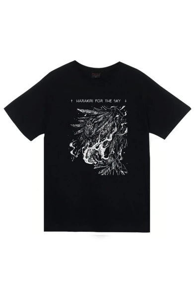 fame-stoned Unisex Siyah Harakiri For Sky Arson Baskılı T-Shirt