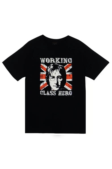 fame-stoned The Beatles Baskılı Unisex %100 Pamuk Siyah T-shirt