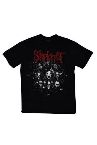 fame-stoned  Slipknot Baskılı Unisex %100 Pamuk Siyah T-shirt