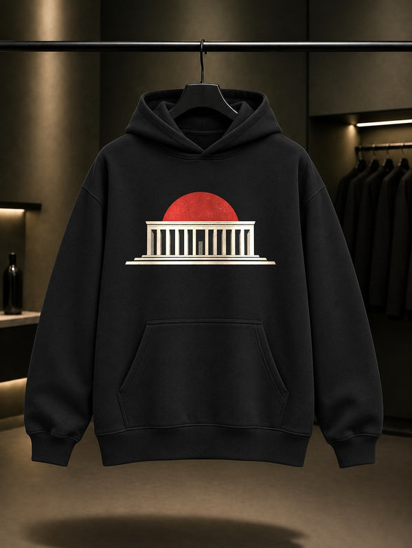 Ankara Anıtkabir Minimal Kapüşonlu Sweatshirt – Siyah