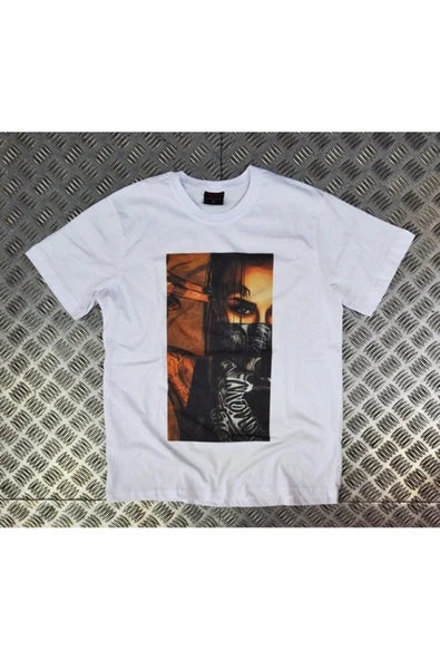 fame-stoned  Unisex Beyaz Tişört Baskılı T-shirt
