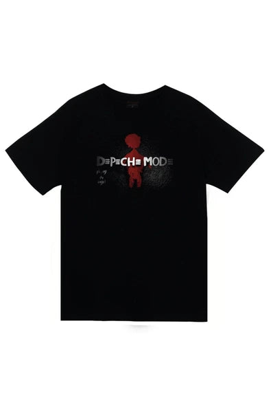 fame-stoned Depeche Mode Baskılı Unisex %100 Pamuk Siyah T-shirt