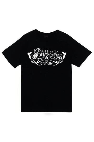 Bullet For My Valentine The Poison' süslü logo baskılı siyah tişört