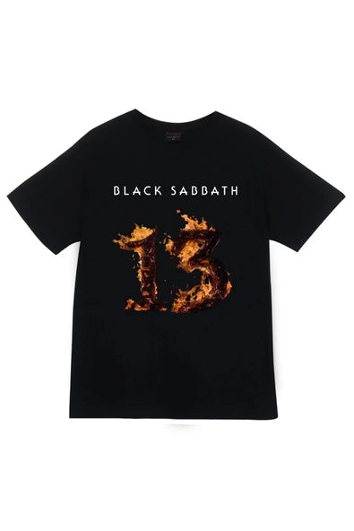 fame-stoned Black Sabbath Baskılı Unisex %100 Pamuk Siyah T-shirt