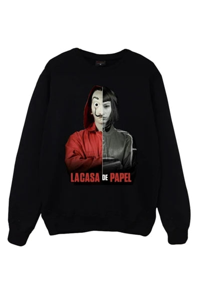 fame-stoned La Casa De Papel Baskılı Sweatshirt