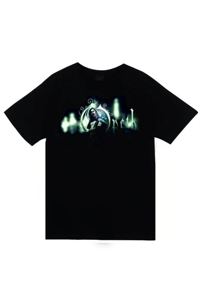 fame-stoned Opeth Müzik Grubu Baskılı Unisex %100 Pamuk Siyah T-shirt